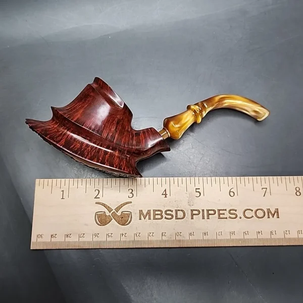 Preben Holm Hallmark H2 Smooth Freehand Estate Briar Pipe, Unsmoked - Image 12