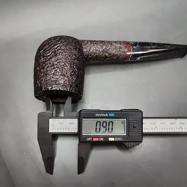 2002 JT Cooke Magnum Sandblasted Billiard Estate Briar Pipe, Unsmoked - Image 12