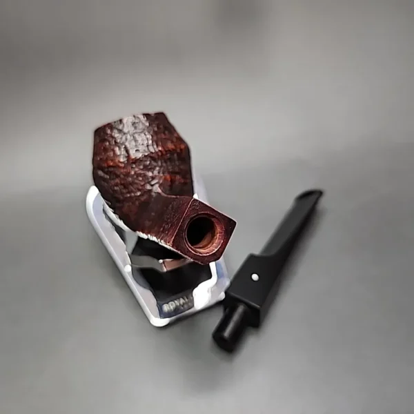 1958 Dunhill Shell ODA 837 Sandblasted Bulldog Estate Briar Pipe, English Estates - Image 12