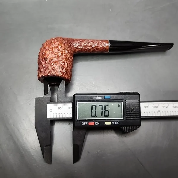 Kaywoodie Natural Burl Rusticated Billiard Estate Briar Pipe, American Estates - Image 12