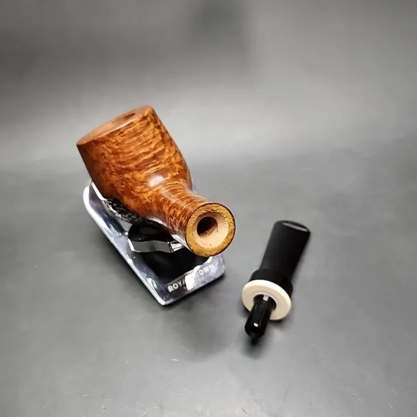 Preston Rogers Partially Rusticated Danish Billiard Handmade Briar Pipe, New - Image 12