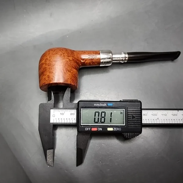 Peterson Spigot Natural 606 Smooth Straight Pot Estate Briar Pipe, Irish Estates - Image 12