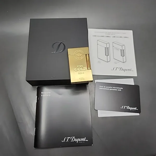S.T. DUPONT Line2 Gold Ingot Lighter - Image 12