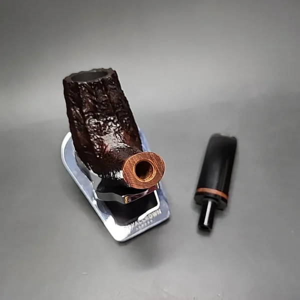 2002 Becker 2 Club Sandblasted Fluted Volcano Estate Briar Pipe, Italian Estates - Image 12