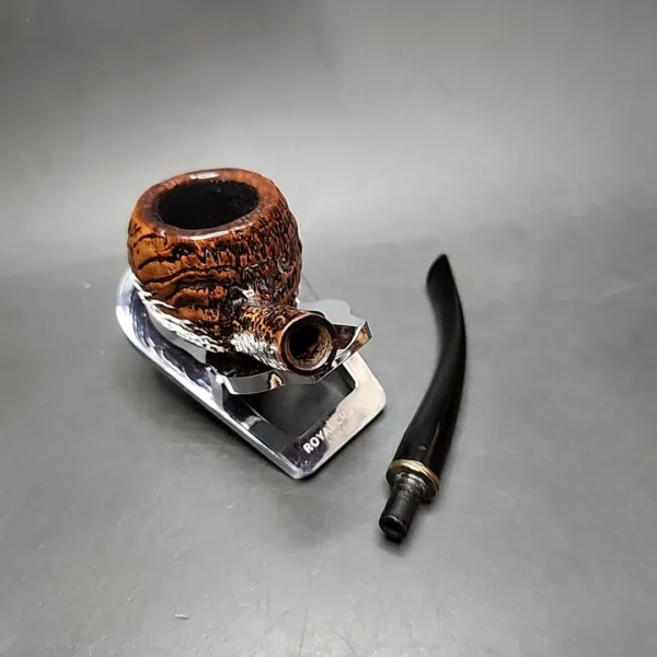 Charatan's Make 73x Lane Era Sandblasted Acorn Estate Briar Pipe, English Estates - Image 12