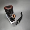 2001 Steve Weiner XL Rusticated Bent Dublin Estate Briar Pipe, American Estates - Image 12