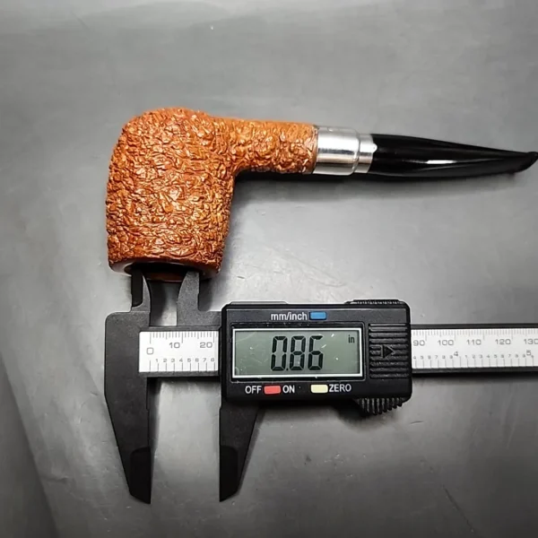 Brebbia First Light Rusticated Billiard Estate Briar Pipe, 9mm, Italian Estates - Image 12