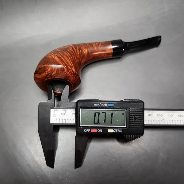 Andreas Bennwik Smooth Bent Horn Handmade Estate Briar Pipe, Unsmoked - Image 11
