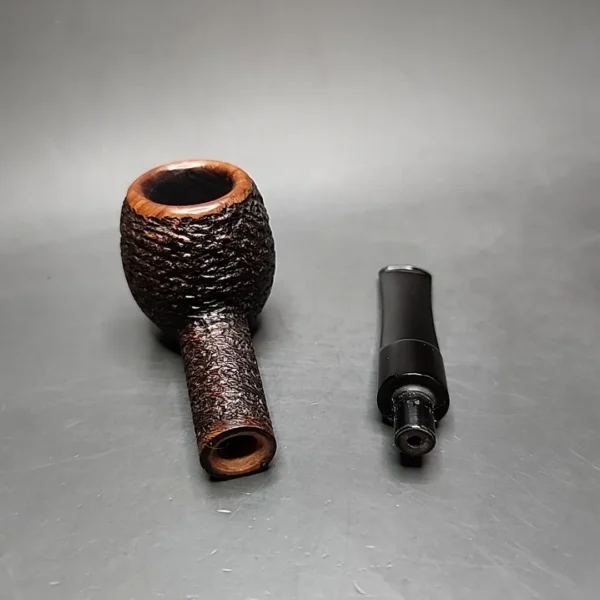 Old England 52S by Sasieni Rusticated Apple Estate Briar Pipe, English Estates - Image 12