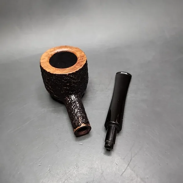 Savinelli Oscar Aged Briar 115 KS Rusticated Pot Estate Briar Pipe, Italian Estates - Image 12