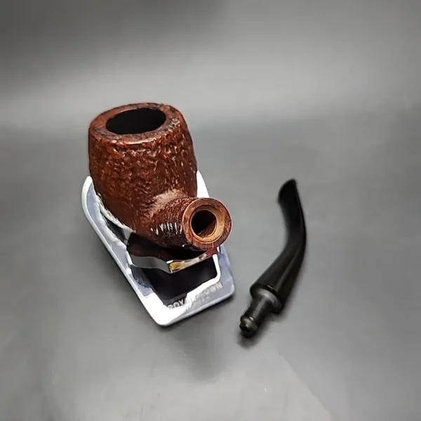 HTL Sandblasted Bent Apple Estate Briar Pipe, English Estates - Image 13