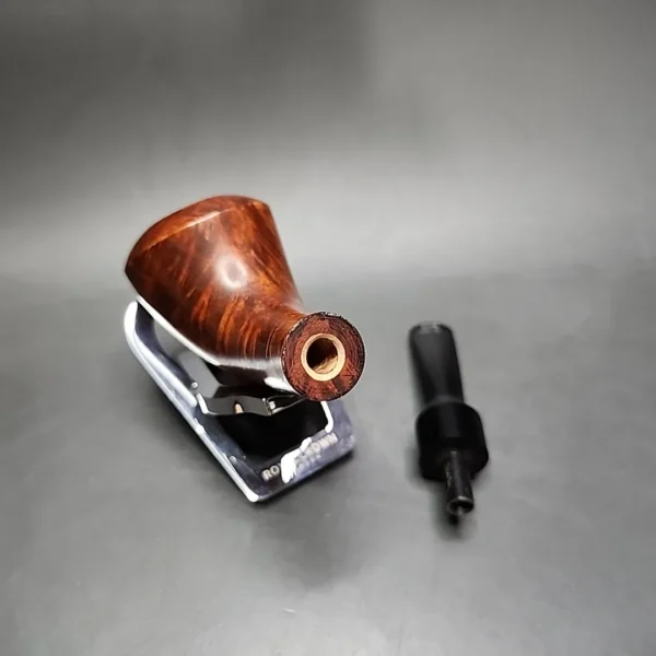 Andreas Bennwik Smooth Bent Horn Handmade Estate Briar Pipe, Unsmoked - Image 12