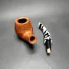 Savinelli Pulcinella 645 KS Smooth Bent Brandy Briar Pipe, 6mm - Image 13