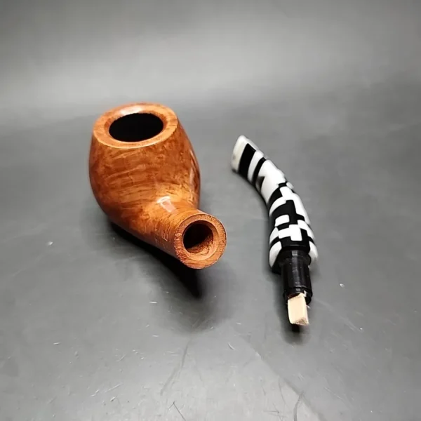 Savinelli Pulcinella 645 KS Smooth Bent Brandy Briar Pipe, 6mm - Image 13
