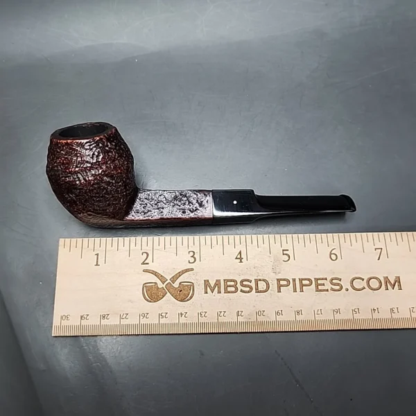 1958 Dunhill Shell ODA 837 Sandblasted Bulldog Estate Briar Pipe, English Estates - Image 13