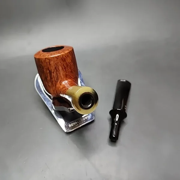 Savinelli Nonpareil 9121 Smooth Bent Pot Estate Briar Pipe, Unsmoked - Image 12