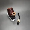 Jess Chonowitsch Sandblasted Bent Brandy Estate Briar Pipe, Danish Estates - Image 13