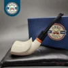 MBSD Meerschaum Deluxe Smooth Cobra Block Meerschaum Pipe, Briar-Mortise