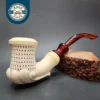 Unknown Magnum Lattice Estate Block Meerschaum Pipe, Turkish Estates