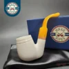 MBSD Meerschaum Deluxe Oom Paul Block Meerschaum Pipe, Briar-Mortise