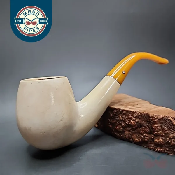 Kaywoodie Magnum Estate Block Meerschaum Pipe, 4-Hole Stinger, American Estates