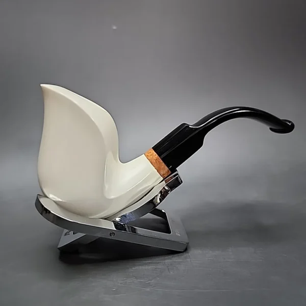 MBSD Meerschaum Deluxe Swan Block Meerschaum Pipe, Briar-Mortise - Image 3