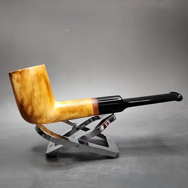 MBSD Meerschaum Deluxe Billiard Block Meerschaum Pipe, Briar-Mortise - Image 3