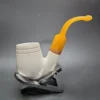 MBSD Meerschaum Deluxe Oom Paul Block Meerschaum Pipe, Briar-Mortise - Image 3