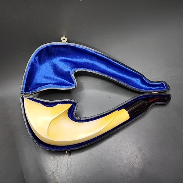 Sadik Yanik Magnum Horn Estate Block Meerschaum Pipe, Unsmoked - Image 3