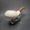 MBSD Meerschaum Deluxe Squat Tomato Block Meerschaum Pipe, Briar-Mortise - Image 4