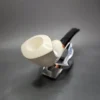 MBSD Meerschaum Deluxe Smooth Cobra Block Meerschaum Pipe, Briar-Mortise - Image 4