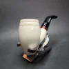 MBSD Meerschaum Deluxe Smooth Barrel Block Meerschaum Pipe, Briar-Mortise - Image 4