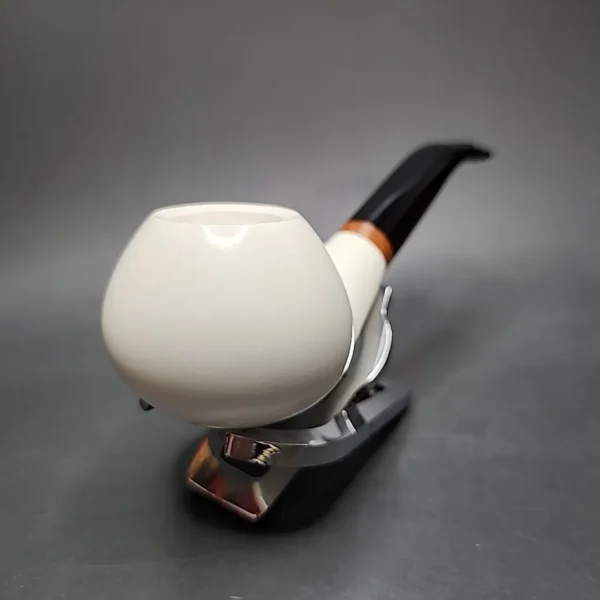 MBSD Meerschaum Deluxe Author Block Meerschaum Pipe, Briar-Mortise - Image 4