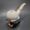 MBSD Meerschaum Deluxe Smooth Apple Block Meerschaum Pipe, Briar-Mortise - Image 4