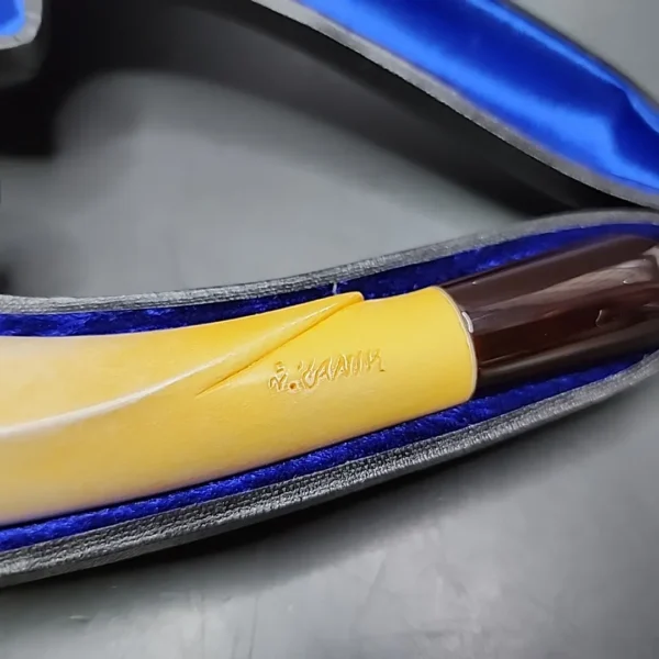 Sadik Yanik Magnum Horn Estate Block Meerschaum Pipe, Unsmoked - Image 4
