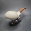MBSD Meerschaum Deluxe Squat Tomato Block Meerschaum Pipe, Briar-Mortise - Image 5