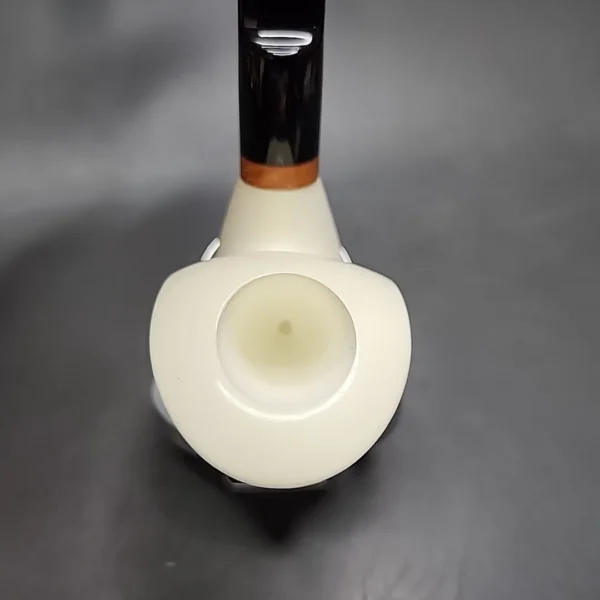 MBSD Meerschaum Deluxe Swan Block Meerschaum Pipe, Briar-Mortise - Image 5