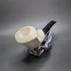 MBSD Meerschaum Deluxe Smooth Cobra Block Meerschaum Pipe, Briar-Mortise - Image 5
