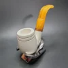 MBSD Meerschaum Deluxe Oom Paul Block Meerschaum Pipe, Briar-Mortise - Image 5
