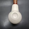 MBSD Meerschaum Deluxe Squat Tomato Block Meerschaum Pipe, Briar-Mortise - Image 6