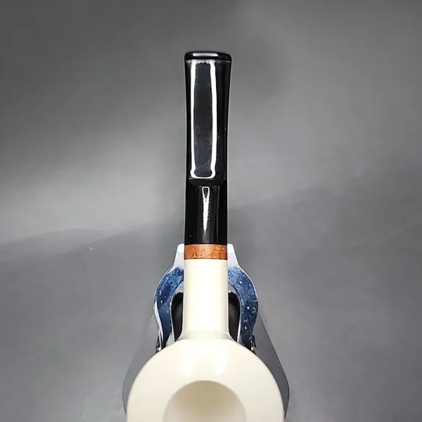 MBSD Meerschaum Deluxe Stack Dublin Block Meerschaum Pipe, Briar-Mortise - Image 6