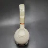 MBSD Meerschaum Deluxe Bent Apple Block Meerschaum Pipe, Briar-Mortise - Image 6