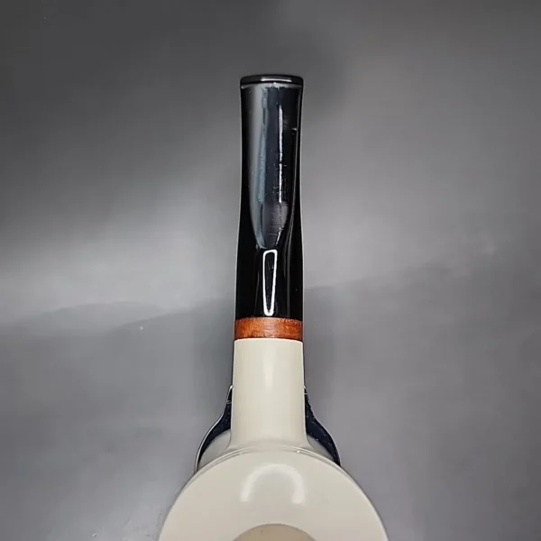 MBSD Meerschaum Deluxe Bullcap Block Meerschaum Pipe, Briar-Mortise - Image 6