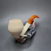 Antique KBB Bent Bulldog Block Meerschaum Pipe, Amber Stem, Unsmoked - Image 6