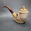 SMS Wind Cap Vase Sitter Estate Block Meerschaum Pipe, Turkish Estates - Image 6
