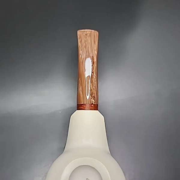 MBSD Meerschaum Deluxe Squat Tomato Block Meerschaum Pipe, Briar-Mortise - Image 7