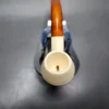 Antique KBB Bent Bulldog Block Meerschaum Pipe, Amber Stem, Unsmoked - Image 7