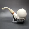 MBSD Meerschaum Deluxe Bent Apple Block Meerschaum Pipe, Briar-Mortise - Image 8