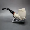 MBSD Meerschaum Deluxe Smooth Barrel Block Meerschaum Pipe, Briar-Mortise - Image 8