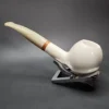 MBSD Meerschaum Deluxe Smooth Apple Block Meerschaum Pipe, Briar-Mortise - Image 8